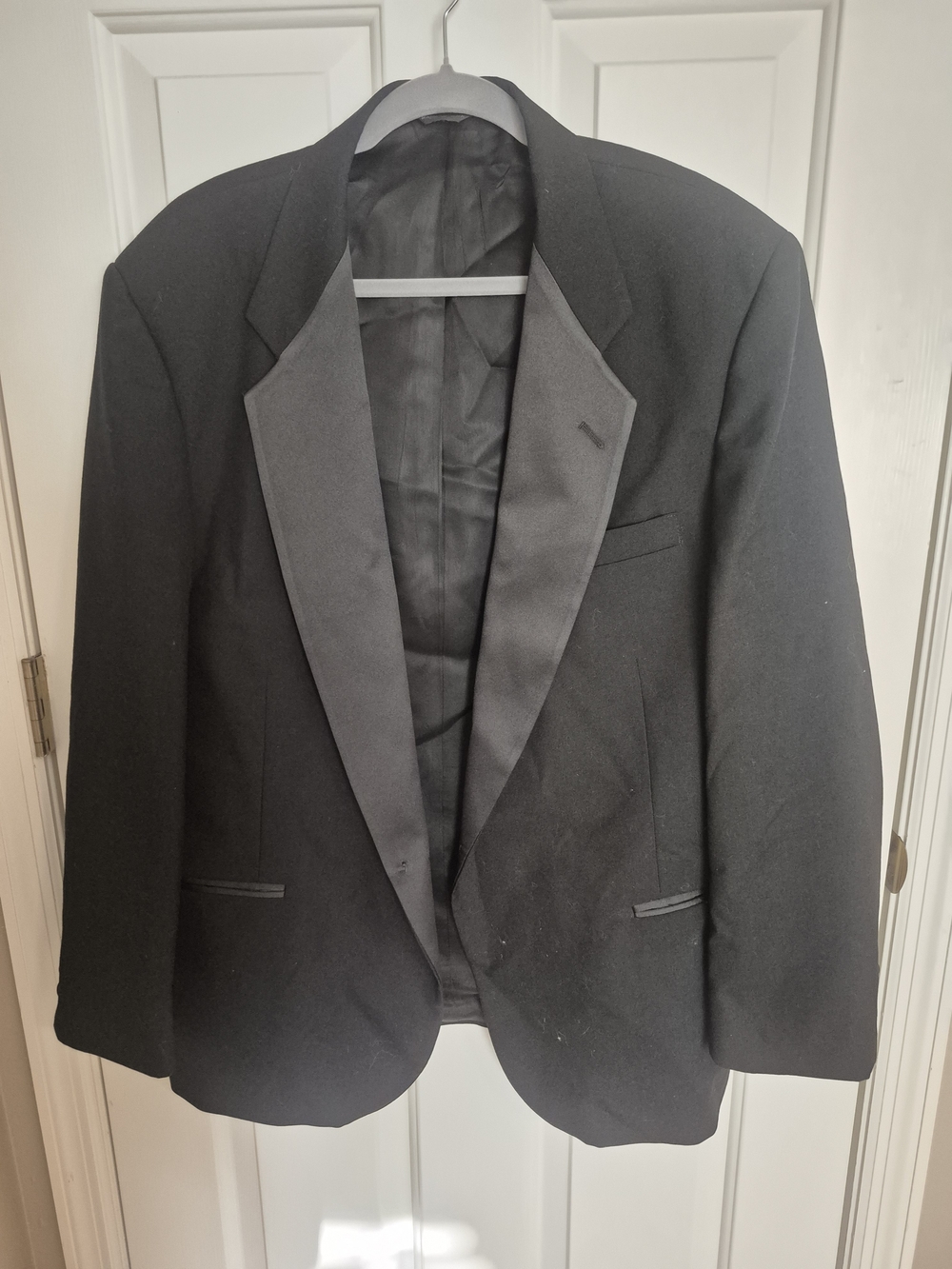 Classic Black Satin-Peak Tuxedo